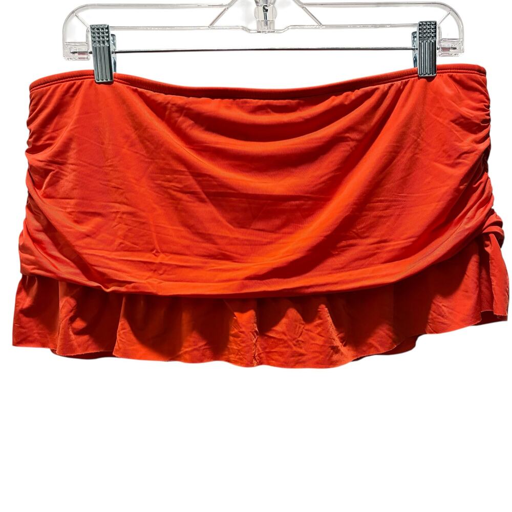 Kenneth Cole Reaction Skirt Swimwear Skort Orange Womens Size XL